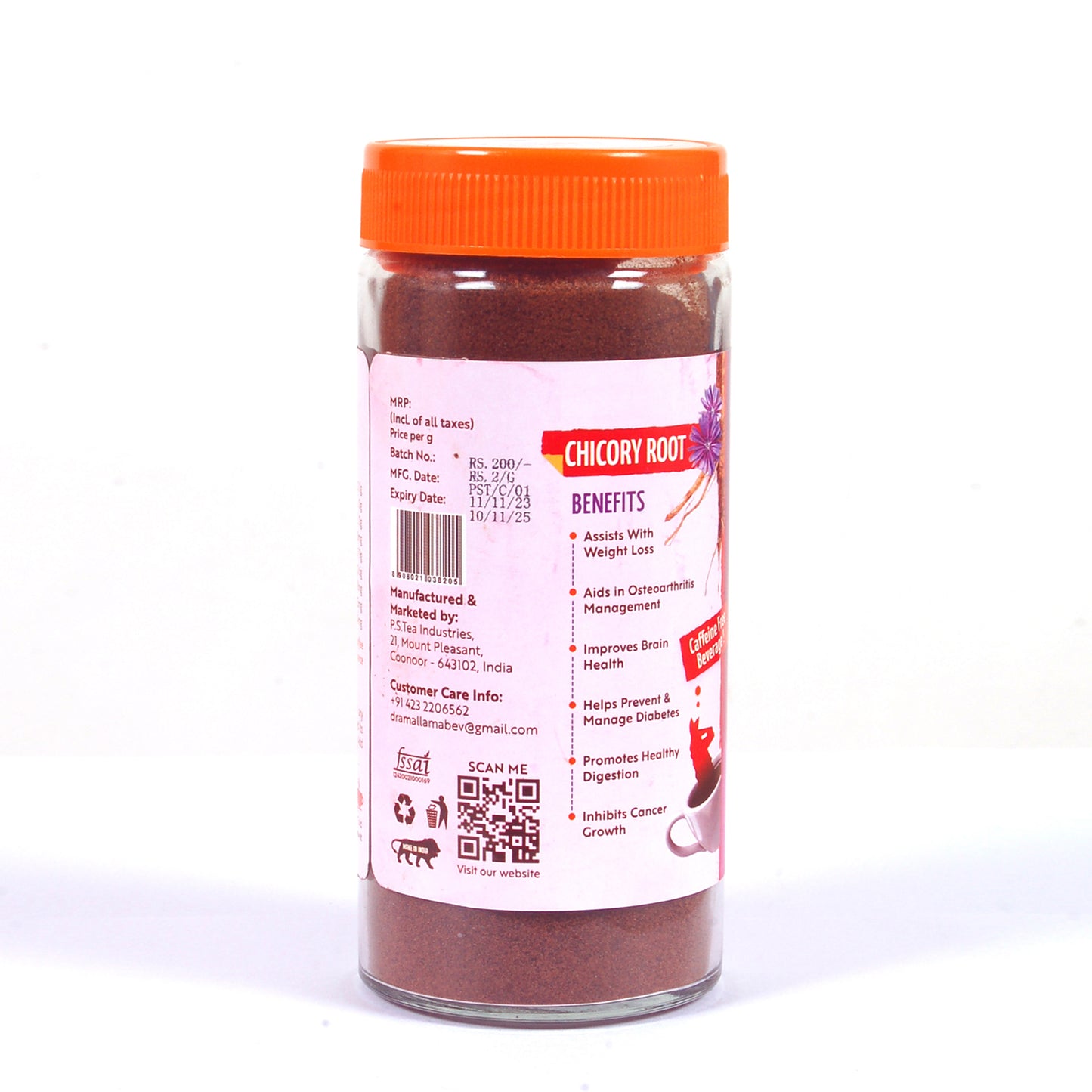 Instant Chicory Powder 100g (100% Natural caffeine free health beverage)